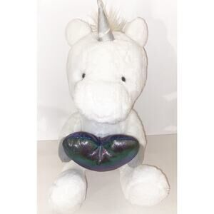 Destination Unicorn Plush White Rainbow Hair Tail 20”